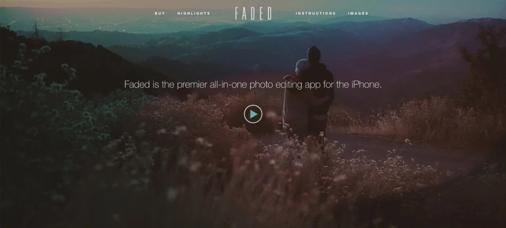 Faded - all-in-one photo editing app for iphone
