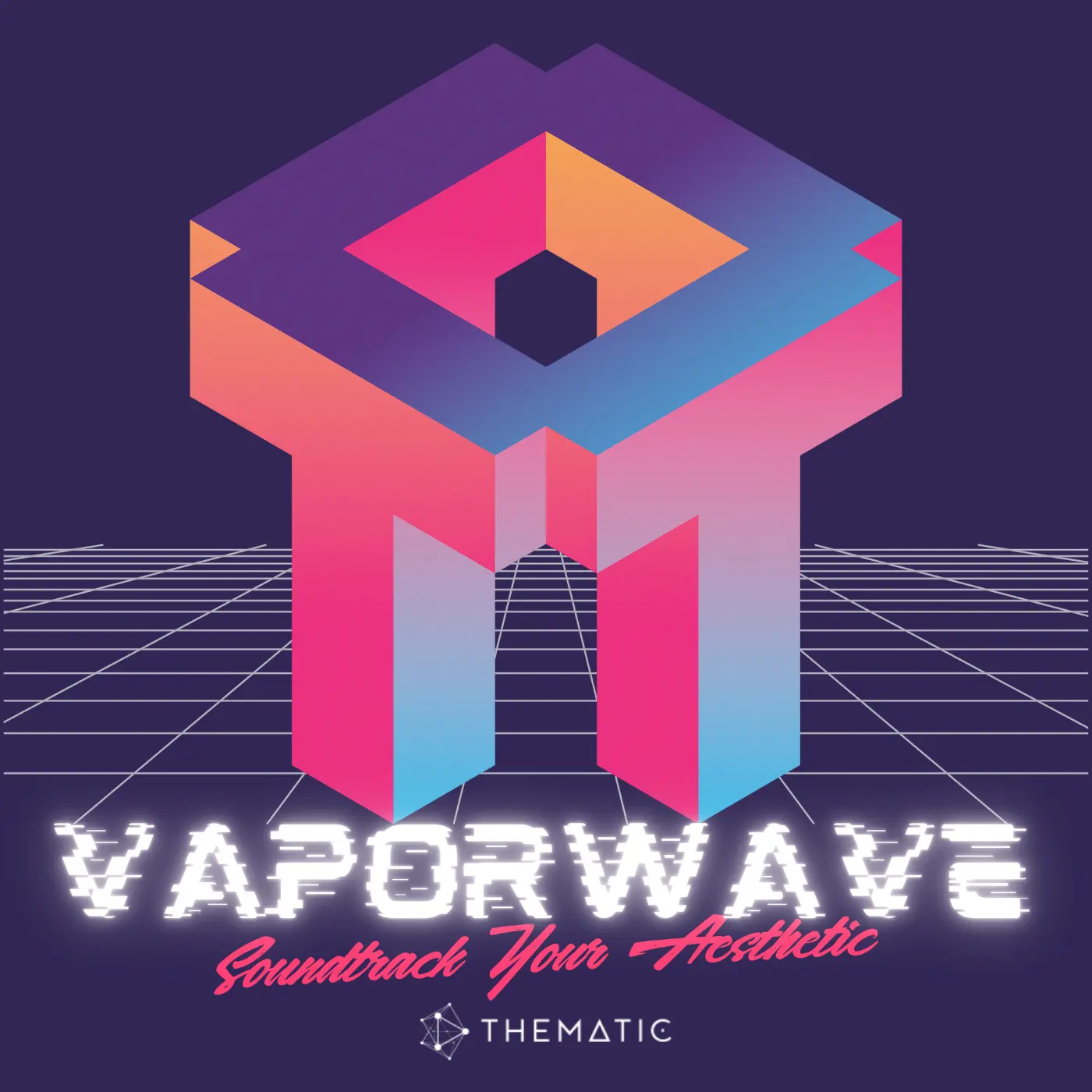 Thematic vaporwave aesthetic playlist