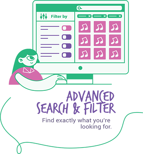 Thematic: advanced search & song filters - find exactly what you're looking for