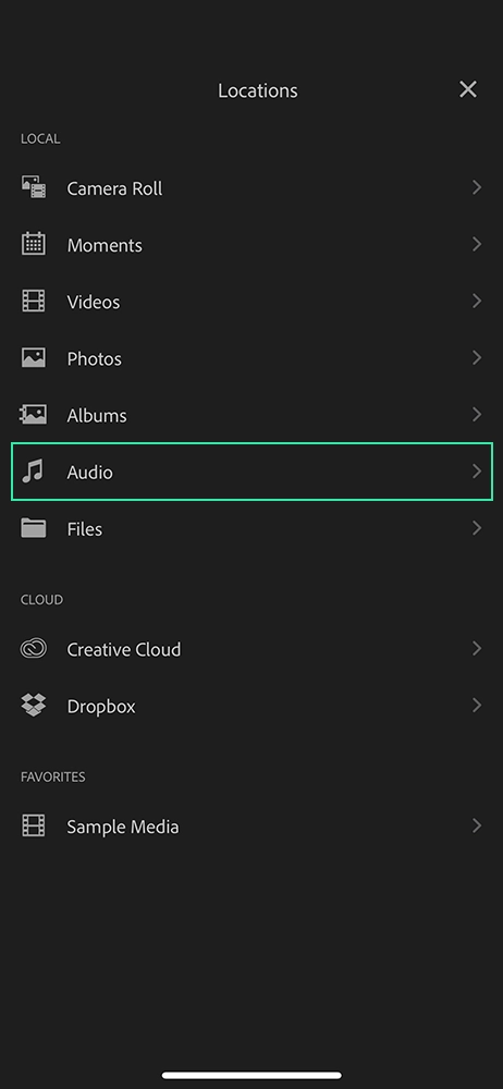 Adobe Premiere Rush Mobile App: Add Audio from Apple Music