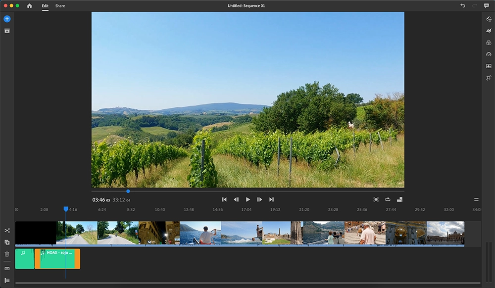 Adobe premiere rush desktop app: edit video to music