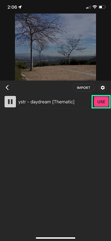 Inshot video editor - use imported song file