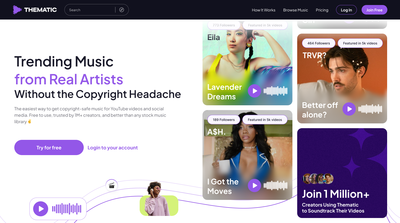 Thematic - Free Copyright-Safe Music for YouTube & Creators